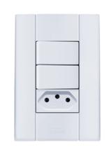 2interruptor + 1tomada canoa 10a - romazi