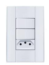 2interruptor +1tomada linha mares 10a - romazi 2interruptor +1tomada linha mares 10a - romazi