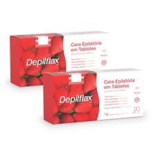2KG Cera Quente Depilação Depilflax Morango Tabletes