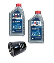 2L Oleo Mobil 15W50 + Filtro Tecfil Psl 637 Harley Davidson