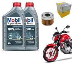 2L Oleo Mobil Semissintetico 10w30 Filtro Metal Leve Cb 250f Cb Xre 300 Nx 400i