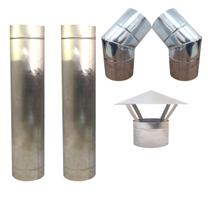 2m Duto 9 Polegadas Inox 430 Chaminé Curva 45 Chapeu Chines 2m Duto 9 Polegadas Inox 430 Chaminé Curva 45 Chapeu Chines