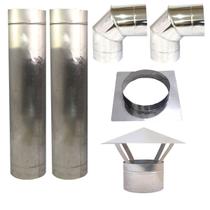 2m Duto 9 Polegadas Inox 430 Chaminé Curva 90 Chapeu Chines 2m Duto 9 Polegadas Inox 430 Chaminé Curva 90 Chapeu Chines