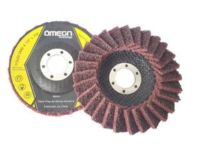 2pc disco flap manta abrasiva 115mmx22,23mm marrom grosso