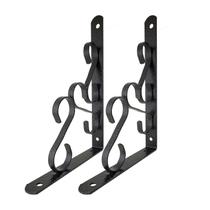 2Pç Mão Francesa Colonial Reforçada 30Cm Suporte Prateleira