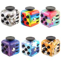 2pcs 6 Sided Fidget Toys Cube alivia o estresse e ansiedade