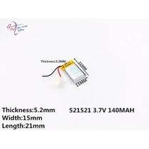 (2pcs) Bateria 2 Fios 3,7v 140 Mah 5,2mm * 15mm * 21mm