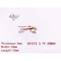 (2pcs) Bateria 2 Fios C/ 3,7v 30mah 3mm X 10mm X 12mm