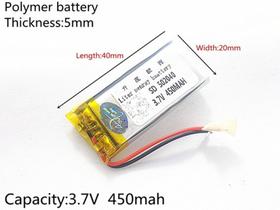 (2pcs) Bateria 3,7v 450 Mah Pequena Gps Mp3 Mp4 Caneta Grava (2pcs) Bateria 3,7v 450 Mah Pequena Gps Mp3 Mp4 Caneta Grava