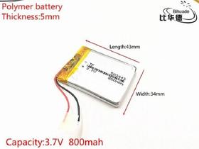 (2pcs) Bateria 3,7v 5x22x48 Com 600mah E 5x34x43 Tem 850mah