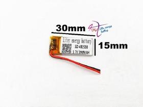 (2pcs) Baterias 3,7v 200mah 4mm X 15mm X 30mm 401530 (2pcs) Baterias 3,7v 200mah 4mm X 15mm X 30mm 401530