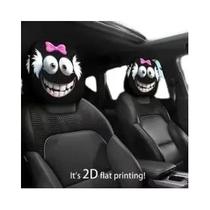 2PCS Capas De Apoio De Cabeça Laváveis E Resistentes a Manchas Com Emoticon, Série Bestseller 2025,