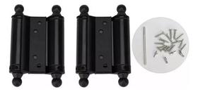 2pcs Dobradiças Dupla Ação 3 Preto Aço Porta Vai e vem