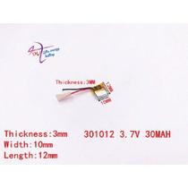 (2pcs) mini Bateria 3,7v 30mah 3mm X 10mm X 12mm
