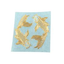 2Pcs/Par Golden Carp Fish Epoxy Resin Mold Material Metal Adesivo DIY Handmade Jewely Fillings Decal Tattoo Accessories for Phone Case Making - Gold