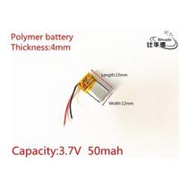 (2pcs)pilhas Baterias 3,7v 50mah Fone Ouvido 4mmx12mmx15mm