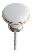 (2pçs) Puxador Porcelana Linha Ouro P/ Moveis 35mm 85-21 (2pçs) Puxador Porcelana Linha Ouro P/ Moveis 35mm 85-21