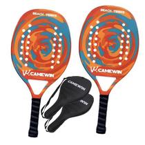 2PCS Raquete de Beach Tennis profissional feita de fibra de carbono