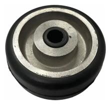(2pçs) Roda 3pol. Aluminio Borracha Anti Risco 80kg Eixo 3/8 (2pçs) Roda 3pol. Aluminio Borracha Anti Risco 80kg Eixo 3/8