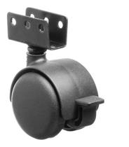 (2pçs) Rodizio 50mm Freio Chapa Em U 19mm Cama Berço Moveis