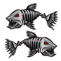 2Pcs/Set Barco de pesca decalques adesivo auto adesivos para caiaque carro de pesca acessórios decalques reflexivos - 25 * 13cm