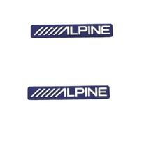 2U Adesivo Emblema Falante Caixa Som Box Musica Alpine Amg