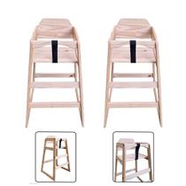 2u Cadeira Bebe Infantil Madeira Refeição Cadeirão Papa Criança Papinha Alimentação Casa Restaurante - World Cadeiras