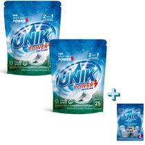 2u Detergente Lava Louças + 1 Pastilha Lava Máquinas Unik