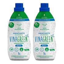 2Un Amaciante Vinagreen Algodão em frasco 1L Mais Proteção