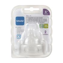 2un Bicos Mamadeira Nº X Mam 6+ meses Ortodôntico Fluxo Extra Rápido 2un Bicos Mamadeira Nº X Mam 6+ meses Ortodôntico Fluxo Extra Rápido