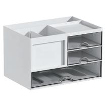 2Un. Caixa Organizadora De Mesa Porta Treco Lápis Acessórios