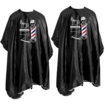 2UN Capa Cetim Barbeiro Sem MangaTesoura/Navalhete/Pincel 2UN Capa Cetim Barbeiro Sem MangaTesoura/Navalhete/Pincel