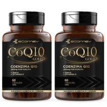 2Un Coenzima Q10 200Mg De CoQ10 Pura + Vit E Zinco 120Cáps Ecomev