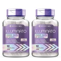 2Un Colageno Hidrolisado + Ácido Hialuronico Puro Com vitaminas 500Mg 120Cáps