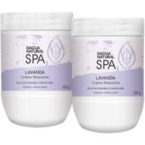 2UN Creme Massagem Relaxante SPA Lavanda 650G DAgua Natural 2UN Creme Massagem Relaxante SPA Lavanda 650G DAgua Natural