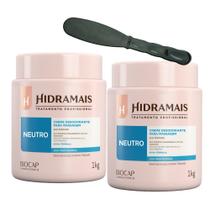 2UN Creme Para Massagem Neutro 1KG Hidramais + Espatula 2UN Creme Para Massagem Neutro 1KG Hidramais + Espatula