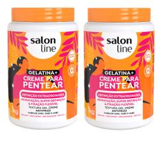 2un Creme para pentear Gelatina Definição Extraordinaria 1kg - Salon Line