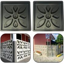 2un Forma Molde Bloco Concreto 39x39x7 Cobogó Elemento Vazado Combosé Tijolo Divisor