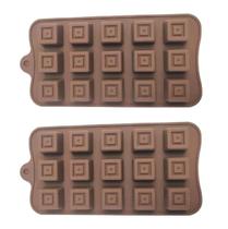 2un Forma Silicone Bombom Moldes finos Docinho Quadrado 2un Forma Silicone Bombom Moldes finos Docinho Quadrado