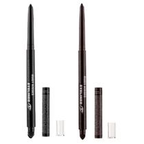 2UN Lápis Olho Retrátil Prova Dágua Black Dark Brown Kisses