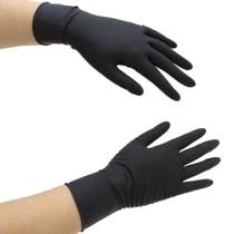 2un luvas g cabeleireiro latex black santa clara