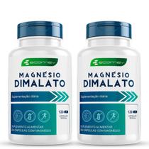 2Un Magnesio Dimalato Puro Concentrado 500Mg 240Cápsulas Ecomev
