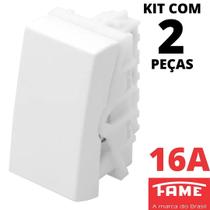 2un Módulo Interruptor Paralelo Three Way 16A Modulare Evidence Blanc Mais FAME