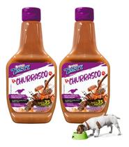 2un Molho Para Ração Cachorro Petisco Sabores Para Escolher