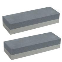 2un Pedra amolar afiar cozinha facas 150/300 dupla face 2un Pedra amolar afiar cozinha facas 150/300 dupla face