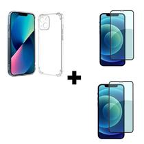 2UN Película 3D De Vidro + 1UN Capinha Anti Impacto Transparente Para Iphone 13 2UN Película 3D De Vidro + 1UN Capinha Anti Impacto Transparente Para Iphone 13