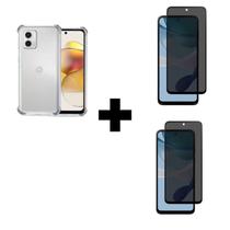 2UN Película 3D Privacidade + 1UN Capa Capinha Anti impacto Para Motorola M53 Transparente 2UN Película 3D Privacidade + 1UN Capa Capinha Anti impacto Para Motorola M53 Transparente