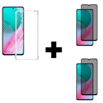 2UN Película 3D Privacidade + 1UN Capa Capinha Anti impacto Para Samsung Galaxy M54 Transparente 2UN Película 3D Privacidade + 1UN Capa Capinha Anti impacto Para Samsung Galaxy M54 Transparente