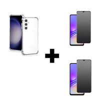 2UN Película 3D Privacidade + 1UN Capinha Anti Impacto Para Samsung A05S Transparente