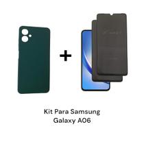 2UN Película 3D Privacidade+ Capa Case Aveludada Para Samsung Galaxy A06 Cores